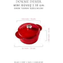 Voeux L'amour Koleksiyonu Mini Güveç Tencere 10 cm