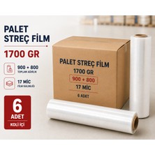 Antpap Ambalaj Palet Streç Film 1700 gr – 17 Micron 900+800 gr 6 Adet