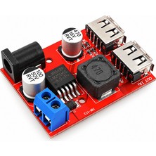 Robo Dünya Robodünya LM2596S Çift USB Dc-Dc Voltaj Düşürücü – 6-40V Giriş, 5V 3A Sabitleyici Güç Modülü