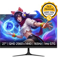 James Donkey Velor Q50 27'' 165Hz 1ms Gtg Fast IPS Qhd 2k Gaming Monitör (Ölü Pikselde Anında Değişim)