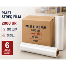 Antpap Ambalaj Palet Streç Film 2000 gr – 17 Micron 1500+500 gr 6 Adet