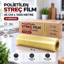 Antpap Ambalaj Polietilen Streç Film 45 cm x 1500 Metre – 8 Mikron