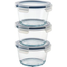 Ikea 365+CAM Saklama Kabı Seti Cam 600 ml Yuvarlak 3'lü Set
