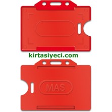 Mas 3520 Plastik Kart Muhafaza Yatay 54X86CM Kirmizi 50 Li Paket