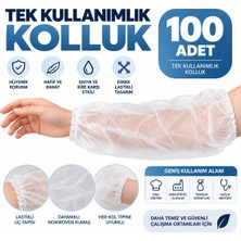 Antpap Ambalaj Hijyenik Tela Kolluk 100 Adet – Tek Kullanımlık Koruyucu Kolluk