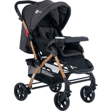 4 Baby AB-310 Gold Alüminyum Kasa Çift Yönlü Bebek Arabası - Antrasit 15 kg Taşıma Kapasitesi ve Katlanabilme Özelliği