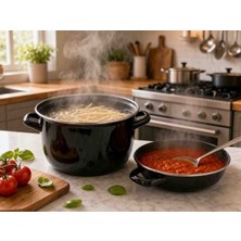 Emiva Home 22 cm Makarna ,sebze Haşlama Çorba Patates Kızartma Tencere 3,5 Litre
