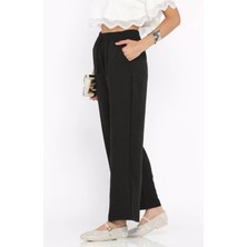 Gülseli Kadın Bel Lastikli Bol Paça Pantolon P-00022770