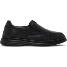 Derimod Erkek Siyah Deri Konfor Loafer WM832006DV