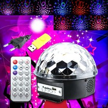 Eco Lounge Küre Disko Topu Müzik Çalar Renkli Lazer Işıklı Bluetooth BX40