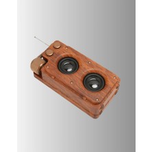 Eco Lounge Retro Radyo Tasarım Bluetooth Hoparlör 1800MAH Uzun Çalma Süresi