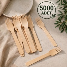 Antpap Ambalaj Bambu Tahta Çatal 5000 Adet – Tek Kullanımlık Ahşap Çatal