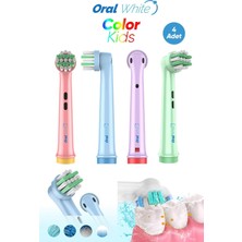 TeknoKapsül Oral White Color Kids Çocuk Diş Fırçası Yedek Başlığı, 4'lü Paket
