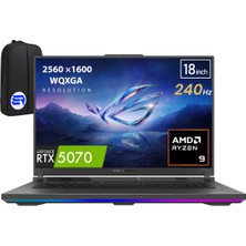 Asus Rog Strix G18 G814PP-S9002EP1 Ryzen 9-8940HX 48GB 1tb SSD RTX5070 115W 18'' Wqxga 240Hz Windows 11 Pro + Elektropasaj Çanta