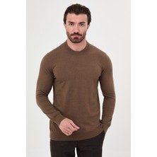 MCR Düz Desenli Slim Fit Yüksek Bisiklet Yaka Kaşmir Erkek Triko Kazak