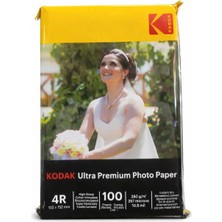 Kodak 260 Gram 10X15CM 100'LÜK Parlak Glossy Ultra Premium Inkjet Fotoğraf Kağıdı