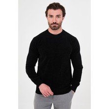 MCR Düz Slim Fit Bisiklet Yaka Şönil Erkek Triko Kazak