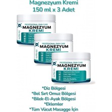 Magnezyum Kremi 150 ml 3 Adet - Magneplus Magnezyumlu Vücut Masaj Kremi 150ML Büyük Boy