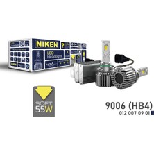 LED Xenon 9006 Ampul 2'li 12V / 24V 55W Nova Soft Serisi Hb4 9000 Lümen 6500K P22D IP67 Niken 0120070901
