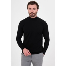 MCR Düz Desenli Slim Fit Yarım Balıkçı Yaka Kaşmir Erkek Triko Kazak
