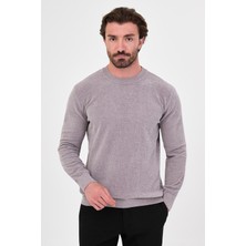MCR Düz Slim Fit Bisiklet Yaka Şönil Erkek Triko Kazak