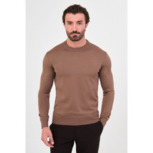 MCR Düz Slim Fit Bisiklet Yaka Pamuk Erkek Triko Kazak