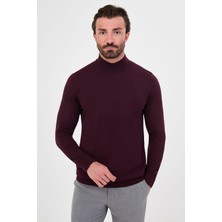 MCR Düz Desenli Slim Fit Yarım Balıkçı Yaka Kaşmir Erkek Triko Kazak