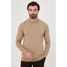 MCR Düz Desenli Slim Fit Yüksek Bisiklet Yaka Kaşmir Erkek Triko Kazak