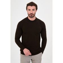 MCR Düz Desenli Slim Fit Yüksek Bisiklet Yaka Kaşmir Erkek Triko Kazak