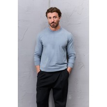 MCR Düz Desenli Slim Fit Yüksek Bisiklet Yaka Kaşmir Erkek Triko Kazak