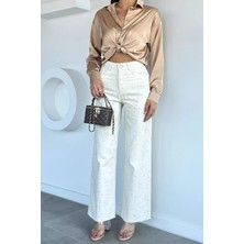 Gülseli Kadın Serpme Taşlı Jean Kot Pantolon P-00022371