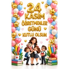 Promisebackdrop2 150X200 Cm, 24 Kasım Öğretmenler Günü Kutlu Olsun, Okul Etkinlik Kumaş Fon