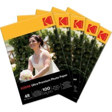 Kodak 260 Gram 5'li 10X15CM 100'LÜK Parlak Glossy Ultra Premium Inkjet Fotoğraf Kağıdı