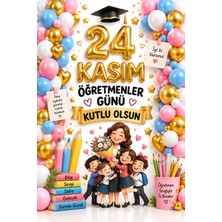 Promisebackdrop2 150X200 Cm, 24 Kasım Öğretmenler Günü Kutlu Olsun, Okul Etkinlik Kumaş Fon