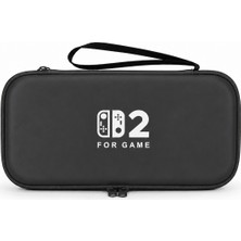 Nintendo Switch 2 Uyumlu Taşıma Çantası | Switch 2 Sert Kasa Koruyucu Seyahat Çantası - Siyah
