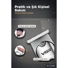 Eco Lounge 3 Başlıklı Şarjlı Tıraş Makinesi Paslanmaz Çelik Taraklı 14 cm 40 gr Sakal Saç Ense Tıraşı BX-313685