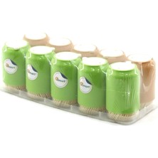 Eco Lounge 10 Adet Tuzluk Model Kürdan Şeffaf Cam Renkli Plastik Kaplama BX40