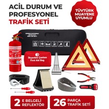 German Kupfermax 26 Parça Trafik Seti Tüvtürk Muayene Uyumlu El Feneri