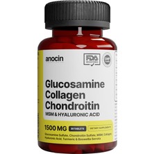 TeknoKapsül Anocin Glucosamine Chondroitin Msm Kolajen Curcumin Tablet 1500 Mg Glukozamin Kondroitin Collagen