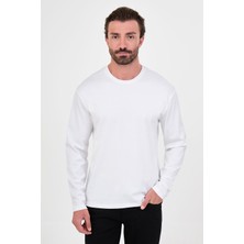 MCR Düz Regular Kalıp Bisiklet Yaka %100 Pamuk Uzun Kollu Erkek T-Shirt