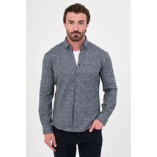 MCR Kareli Slim Fit Dik Yaka Oduncu Uzun Kollu Erkek Gömlek