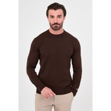 MCR Düz Slim Fit Bisiklet Yaka Pamuk Erkek Triko Kazak