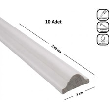 Ender Dekor Dekoratif Boyanabilir Duvar Çıtası 4 cm (10 Adet x 240 Cm)