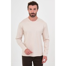 MCR Düz Regular Kalıp Bisiklet Yaka %100 Pamuk Uzun Kollu Erkek T-Shirt