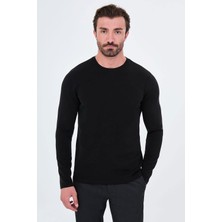 MCR Düz Slim Fit Bisiklet Yaka Bi-Stretch Interlok Uzun Kollu Erkek T-Shirt