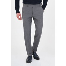 MCR Düz Slim Fit Italyan Stil Metal Tokalı Duble Paça Erkek Pantolon