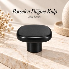 Nzb Porselen Kare Düğme Kulp Siyah Mobilya Dolap Çekmece Kapağı Modern Dekoratif Kulp