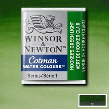 Winsor & Newton Cotman Yarım Tablet Sulu Boya 314 Hooker’s Green Light