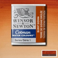 Winsor & Newton Cotman Yarım Tablet Sulu Boya 074 Burnt Sienna