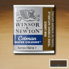 Winsor & Newton Cotman Yarım Tablet Sulu Boya 554 Raw Umber